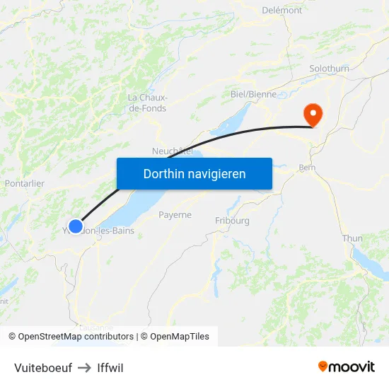 Vuiteboeuf to Iffwil map