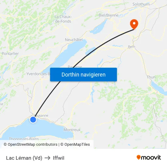 Lac Léman (Vd) to Iffwil map