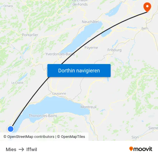 Mies to Iffwil map