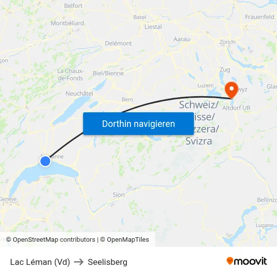 Lac Léman (Vd) to Seelisberg map