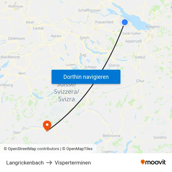 Langrickenbach to Visperterminen map