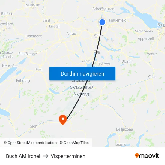 Buch AM Irchel to Visperterminen map