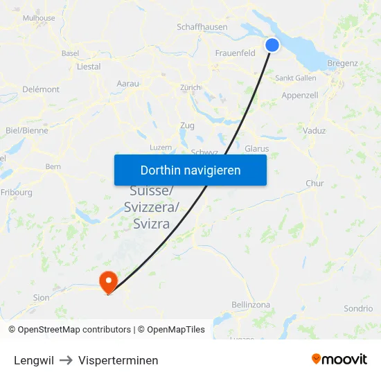 Lengwil to Visperterminen map