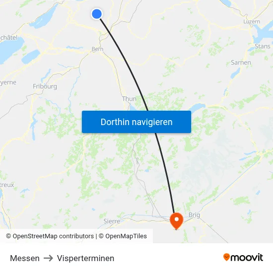 Messen to Visperterminen map
