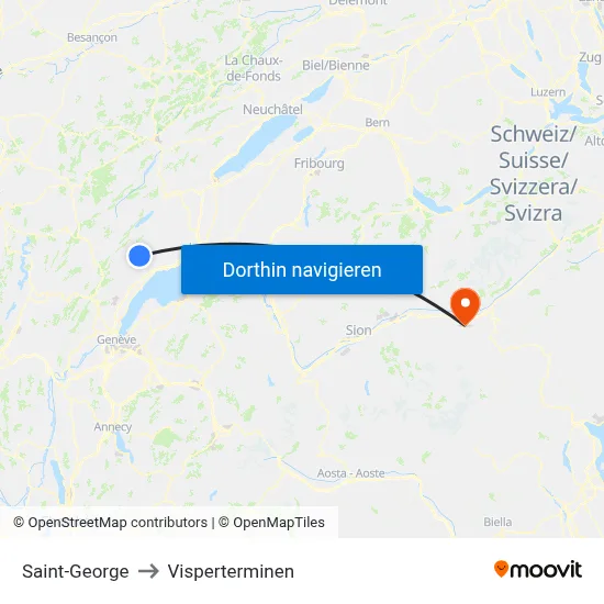 Saint-George to Visperterminen map