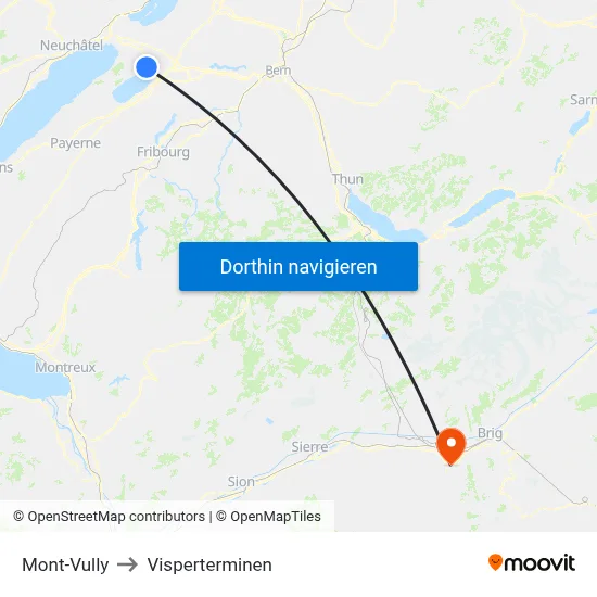 Mont-Vully to Visperterminen map