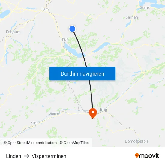 Linden to Visperterminen map