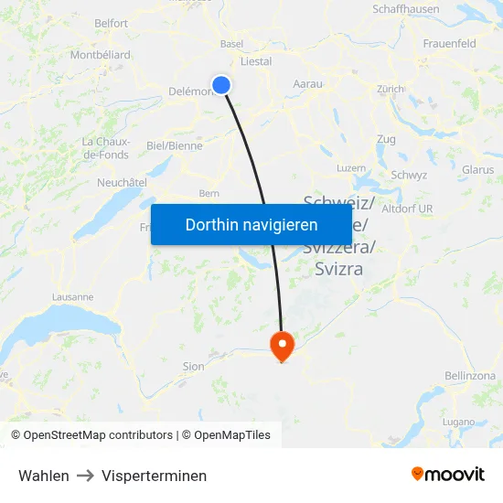 Wahlen to Visperterminen map
