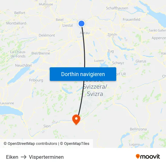 Eiken to Visperterminen map