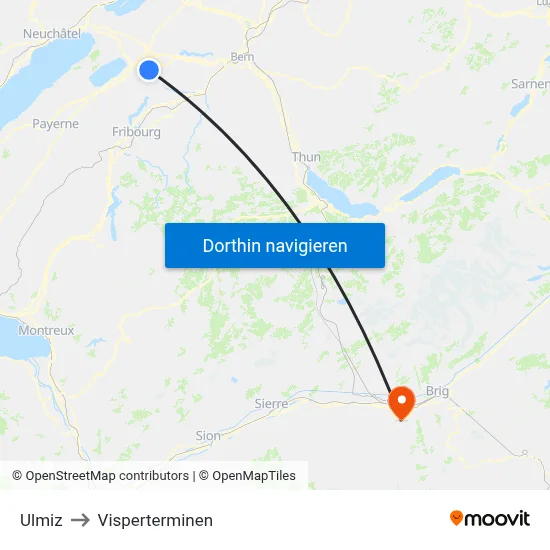 Ulmiz to Visperterminen map