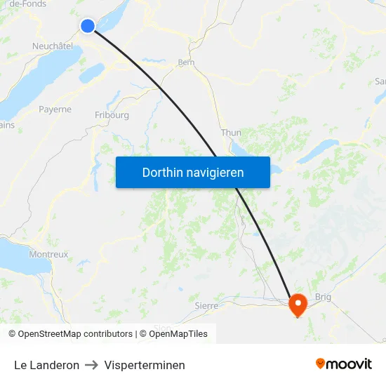 Le Landeron to Visperterminen map