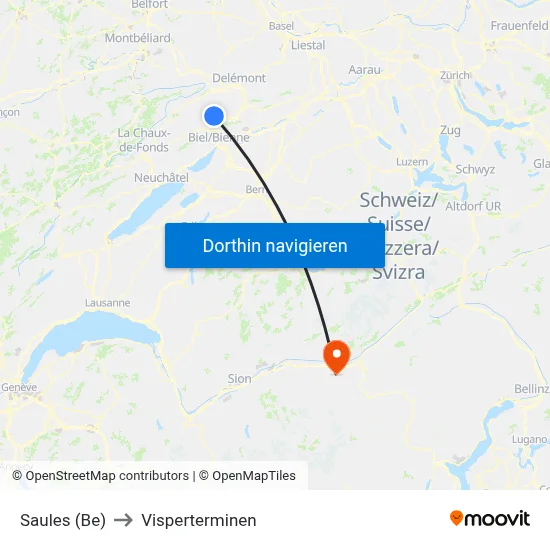 Saules (Be) to Visperterminen map