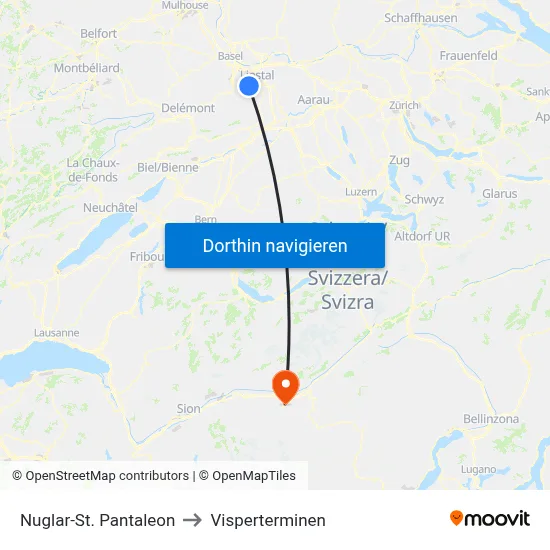 Nuglar-St. Pantaleon to Visperterminen map