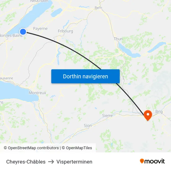 Cheyres-Châbles to Visperterminen map
