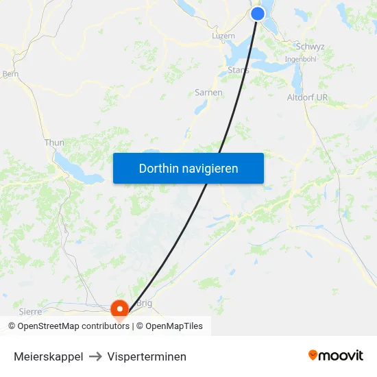Meierskappel to Visperterminen map
