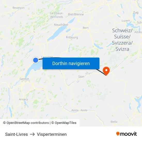 Saint-Livres to Visperterminen map