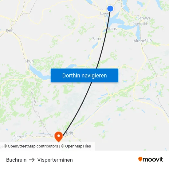 Buchrain to Visperterminen map