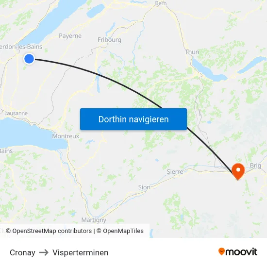 Cronay to Visperterminen map