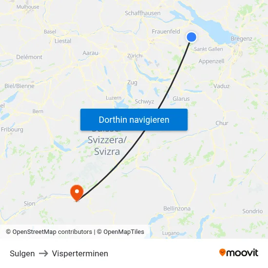 Sulgen to Visperterminen map