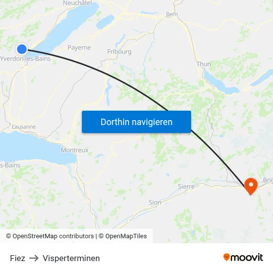 Fiez to Visperterminen map