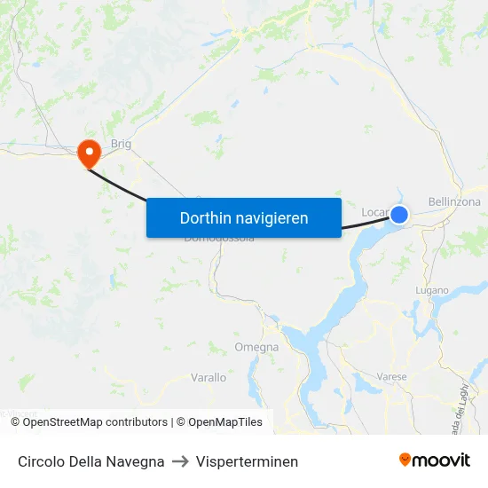 Circolo Della Navegna to Visperterminen map