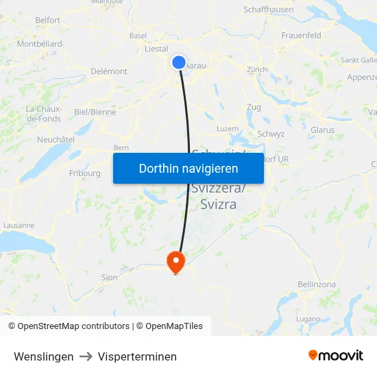 Wenslingen to Visperterminen map