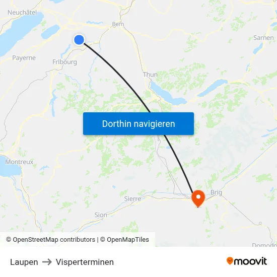 Laupen to Visperterminen map