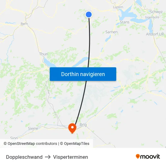 Doppleschwand to Visperterminen map