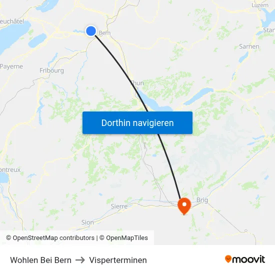 Wohlen Bei Bern to Visperterminen map
