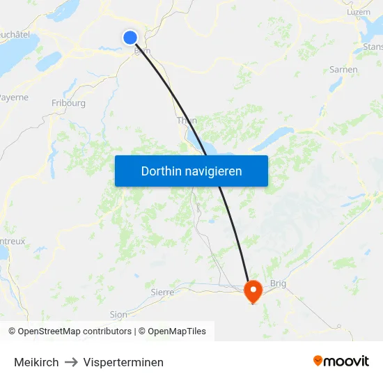 Meikirch to Visperterminen map