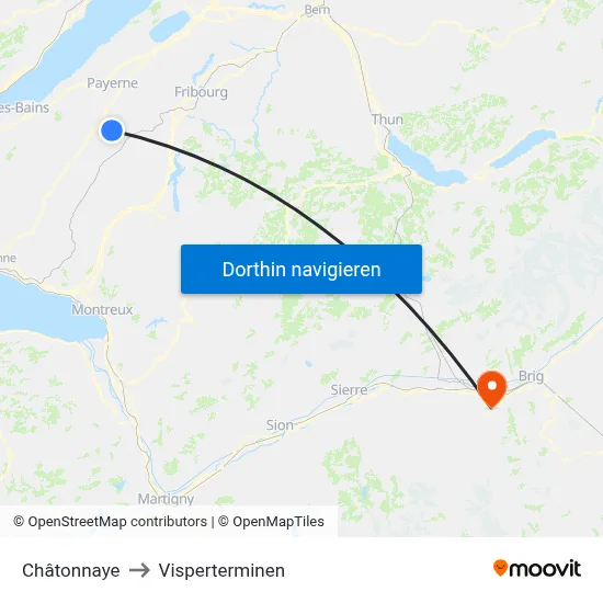 Châtonnaye to Visperterminen map