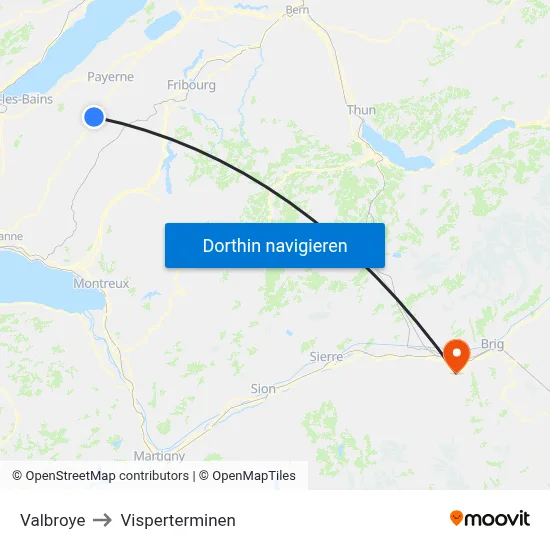Valbroye to Visperterminen map