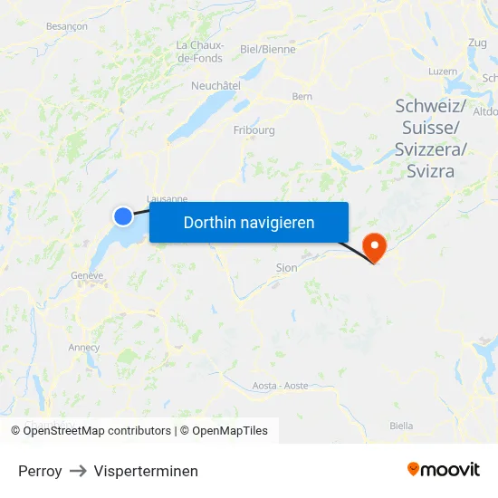 Perroy to Visperterminen map
