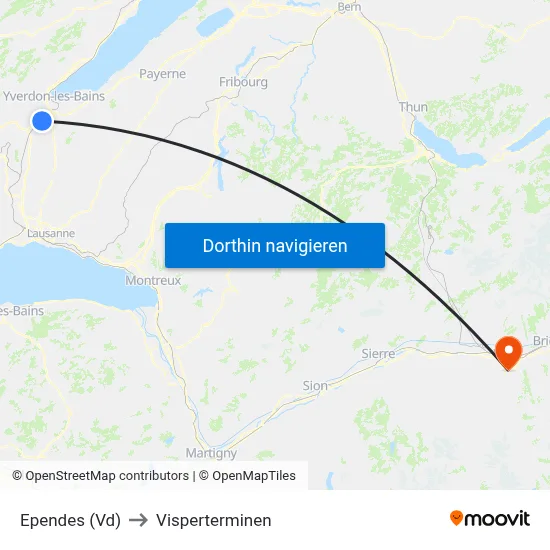 Ependes (Vd) to Visperterminen map
