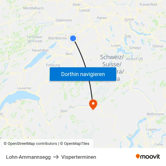 Lohn-Ammannsegg to Visperterminen map