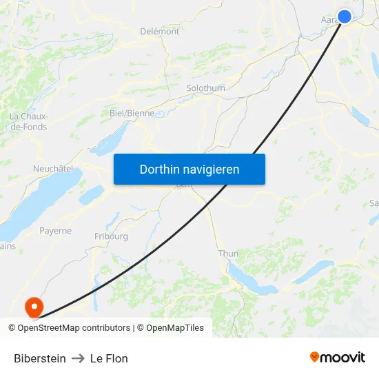 Biberstein to Le Flon map
