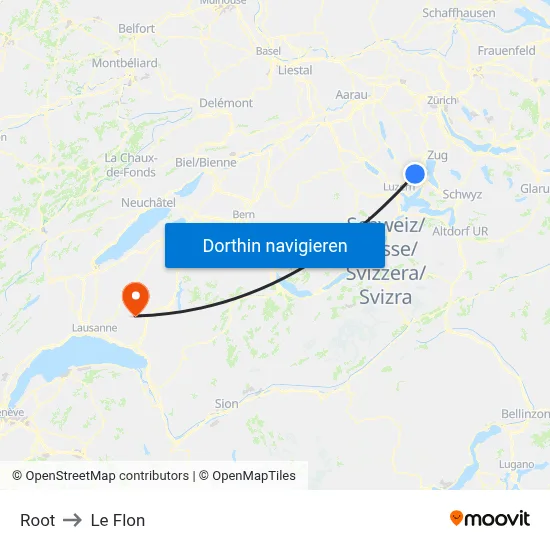 Root to Le Flon map