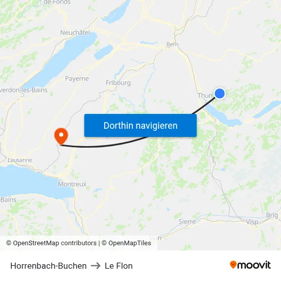 Horrenbach-Buchen to Le Flon map