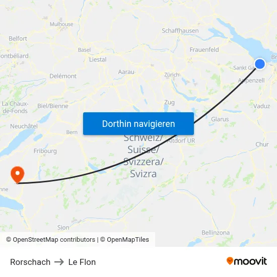 Rorschach to Le Flon map