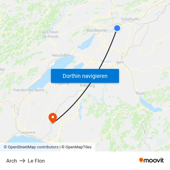 Arch to Le Flon map