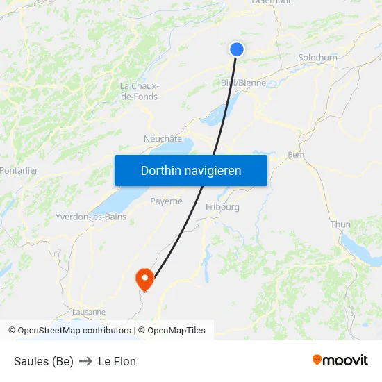 Saules (Be) to Le Flon map