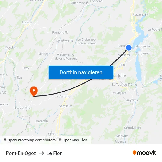 Pont-En-Ogoz to Le Flon map