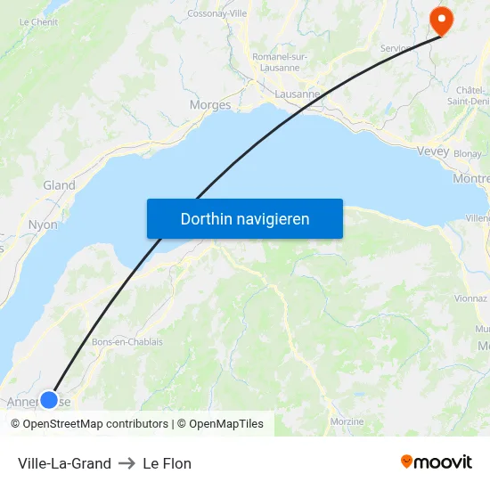 Ville-La-Grand to Le Flon map