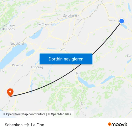 Schenkon to Le Flon map