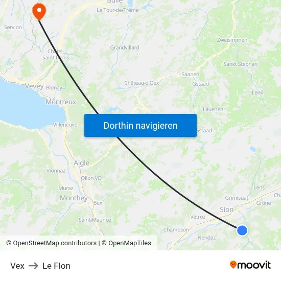 Vex to Le Flon map