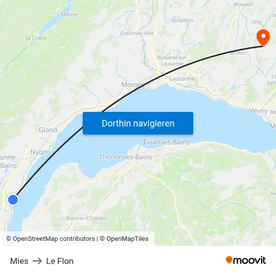 Mies to Le Flon map