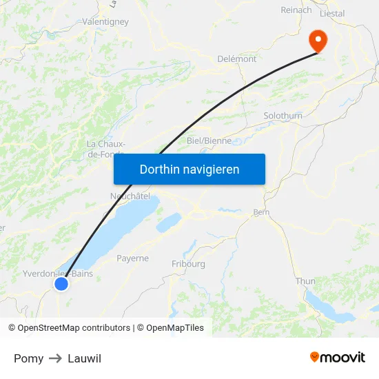 Pomy to Lauwil map