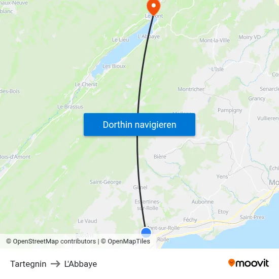 Tartegnin to L'Abbaye map