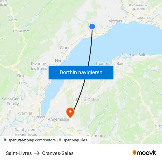 Saint-Livres to Cranves-Sales map