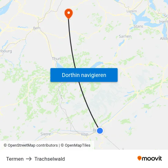 Termen to Trachselwald map